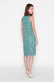 Nadia Crochet Dress in Teal