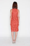 Nadia Crochet Dress in Dark Rust