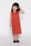 Mini Nadia Crochet Dress in Dark Rust