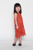 Mini Nadia Crochet Dress in Dark Rust