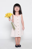 Mini Charlene Button Dress in Cream