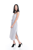 Cara Strappy Midi Slip in Grey