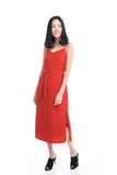 Cara Strappy Midi Slip in Orange