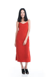 Cara Strappy Midi Slip in Orange