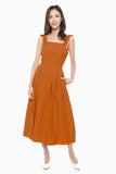 Jermaine Fit & Flare Dress in Tangerine