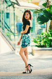 Mika Palm Leaf Print Skirt - Mint Ooak - Skirt - 2