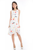 Mika Abstract Brush Print Midi
