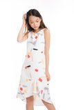Mika Abstract Brush Print Midi
