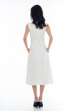 Button Pocket Midi in White
