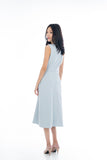 Button Pocket Midi in Powder Blue