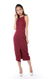 Chanelle Centre Split Maxi in Wine