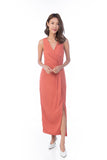 Angeline Fold Detail Maxi in Salmon