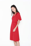 Charlene Wrap Dress in Red
