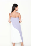 Jerine Colour Block Shift Dress in Lavender