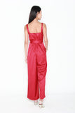 Lola Wide-Legged Jumpsuit in Red