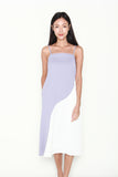 Jerine Colour Block Shift Dress in Lavender