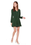 Joanna Long Sleeved Romper in Forest
