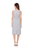 Tanya Cowl Neck Dress in Light Grey