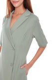 Olivia Lapel Collar Dress in Mint