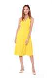 Janice Pleated Wrap Dress in Sunshine