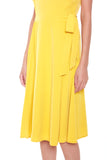 Janice Pleated Wrap Dress in Sunshine