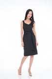 Maia Knot Tie Midi in Black