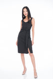 Maia Knot Tie Midi in Black