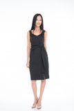 Maia Knot Tie Midi in Black