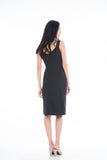 Maia Knot Tie Midi in Black