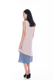 Erin Reversible Midi Dress in Powder Pink