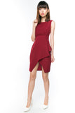 Natasha Centre Slit Peplum Dress