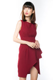 Natasha Centre Slit Peplum Dress