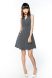 V Wrap Box Pleat Skater