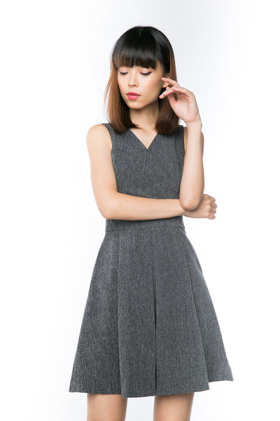 V Wrap Box Pleat Skater