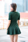 Angie Ruffles Romper in Emerald Green - Mint Ooak - Playsuit - 4