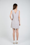 Sara Pleated Colour Block Shift in Nude