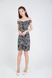 Weiner Off Shoulder Slit Shealth in Print
