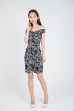Weiner Off Shoulder Slit Shealth in Print