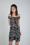 Weiner Off Shoulder Slit Shealth in Print