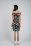 Weiner Off Shoulder Slit Shealth in Print