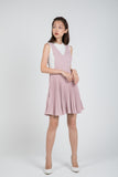 Lilia Pleated Pinafore In Dusty Pink