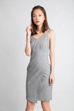 Sweet-heart Double Straps Midi in Heather Grey