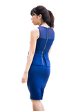 Kelda Mesh Bustier Dress with Pockets in Blue - Mint Ooak - Dress - 7