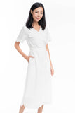 Reina Utility Dress in White
