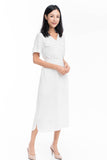 Reina Utility Dress in White