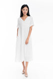 Reina Utility Dress in White
