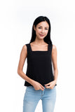 Square Neck Top in Black
