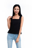 Square Neck Top in Black