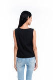 Square Neck Top in Black