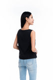 Square Neck Top in Black